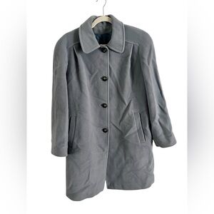 Vintage gray Cinziaerre luxury Italian 100% wool coat